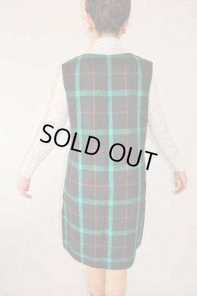 画像5: 大人レトロなチェック柄ワンピース (5)