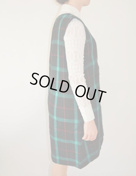画像4: 大人レトロなチェック柄ワンピース (4)
