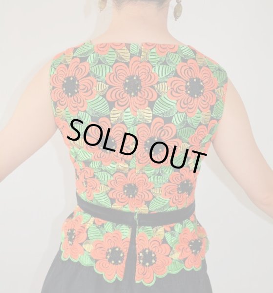 画像6: 豪華お花刺繍のジャケット&インナーセット (6)