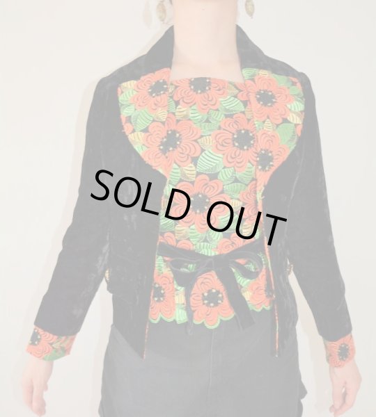 画像9: 豪華お花刺繍のジャケット&インナーセット (9)