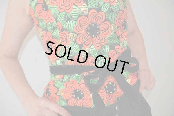 画像8: 豪華お花刺繍のジャケット&インナーセット (8)