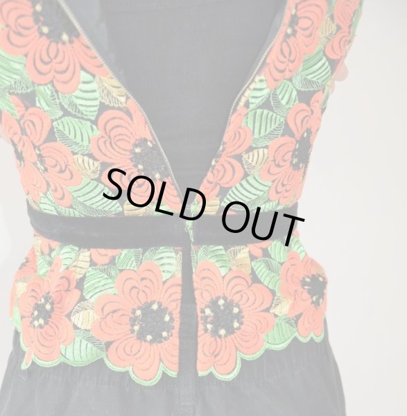 画像7: 豪華お花刺繍のジャケット&インナーセット (7)