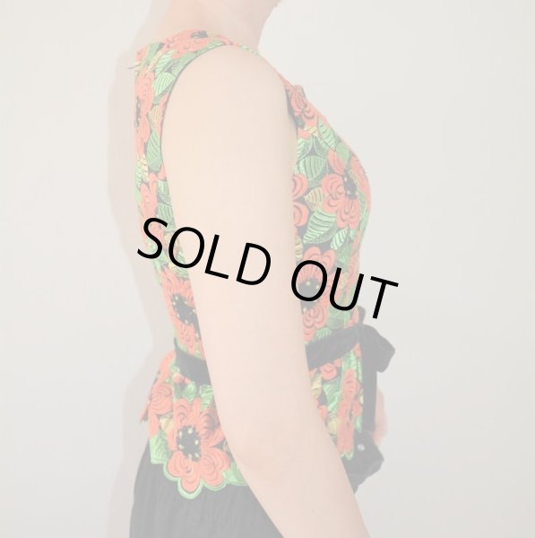 画像5: 豪華お花刺繍のジャケット&インナーセット (5)