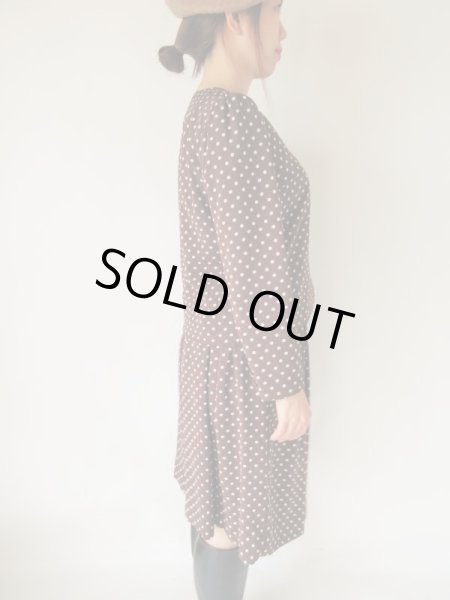画像4: 【お仕立て品の1点モノ*】クラシカルな水玉セットアップ (4)