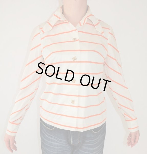 画像5: ビタミンオレンジのボーダーシャツ (5)
