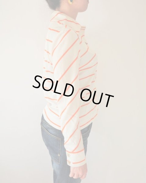 画像6: ビタミンオレンジのボーダーシャツ (6)