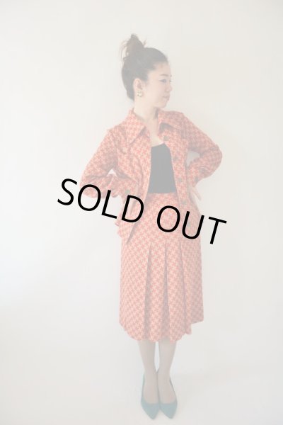 画像10: ツートンカラーのレトロ柄セットアップ (10)