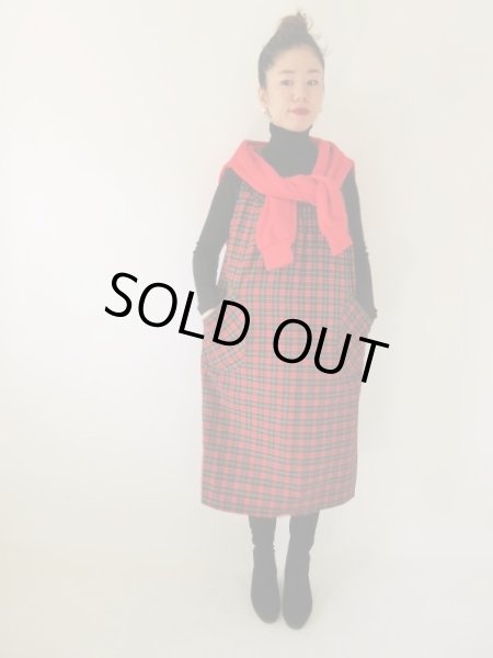 画像2: 【ゆったりsize*】大人レトロなチェック柄ワンピース (2)