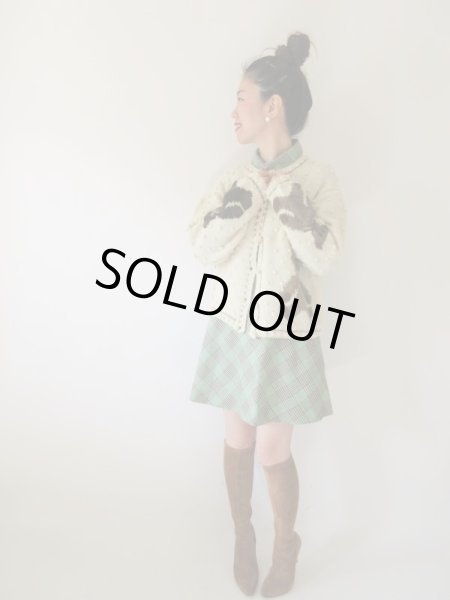 画像3: 【シルエットの可愛げ*】レトログリーンのチェックワンピース (3)