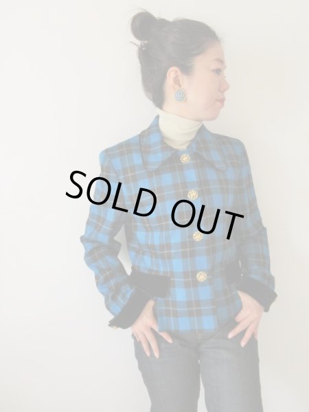 画像2: 【奇跡のアレンジ自在*】大人顔のチェック柄ジャケット (2)