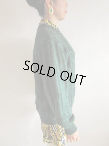 画像4: 【ゆるっと羽織る*】深みグリーンのニットカーディガン (4)