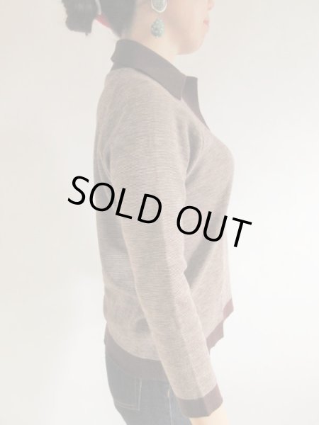 画像4: 【春先までどうぞ*】１３号シンプル切り替えニット (4)