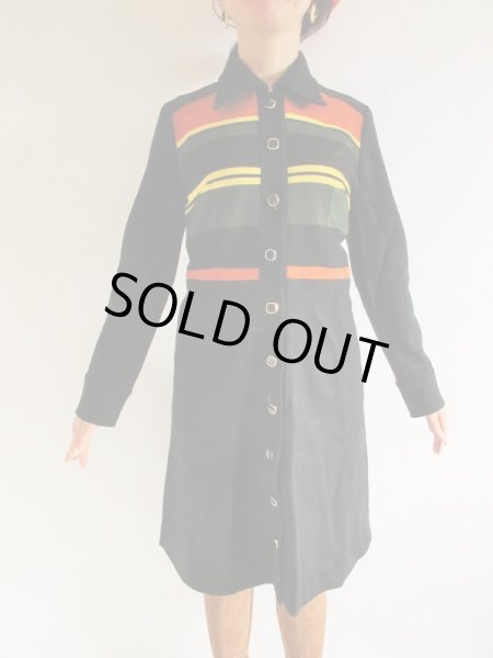 画像3: 【自慢したくなる1着*】レトロカラーボーダーワンピース (3)
