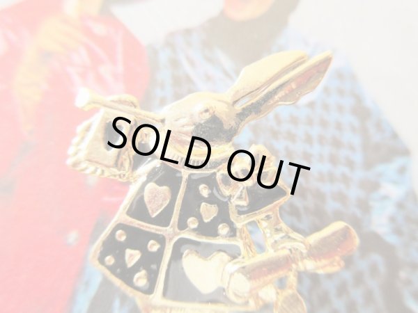 画像3: 【激レア♪不思議の国のアリスモチーフ】うさぎさんブローチ (3)