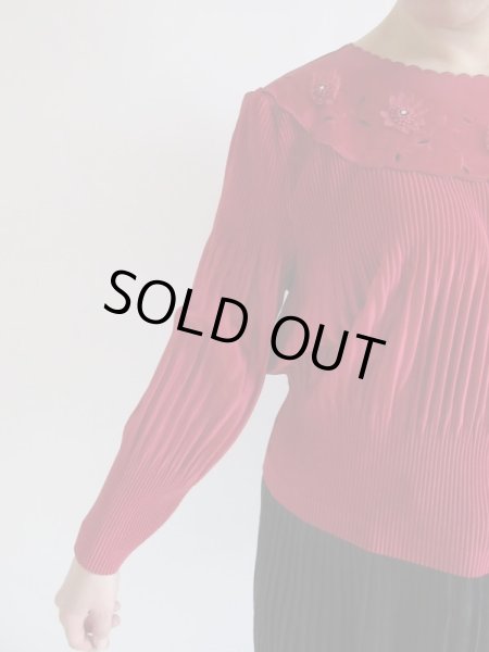 画像10: フラワー装飾カットソー (10)