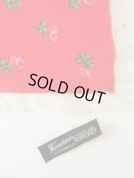 画像5: 【赤でチャーミングにインパクト*】小花柄スカーフ (5)