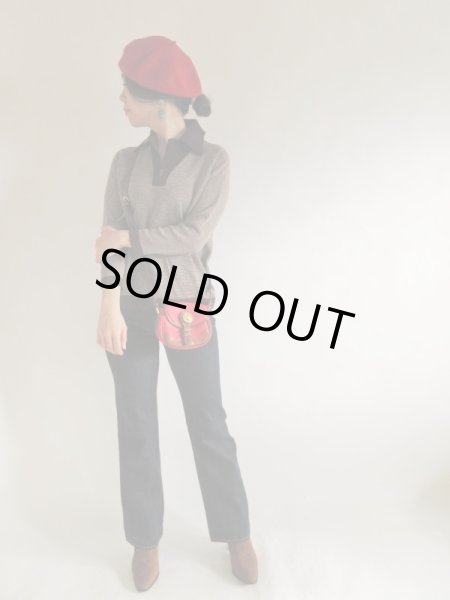 画像2: 【春先までどうぞ*】１３号シンプル切り替えニット (2)