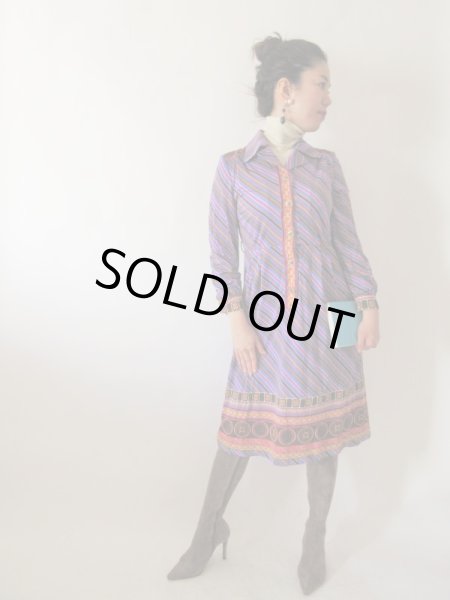 画像2: 【大胆な色使い*】カラフル配色ワンピ (2)