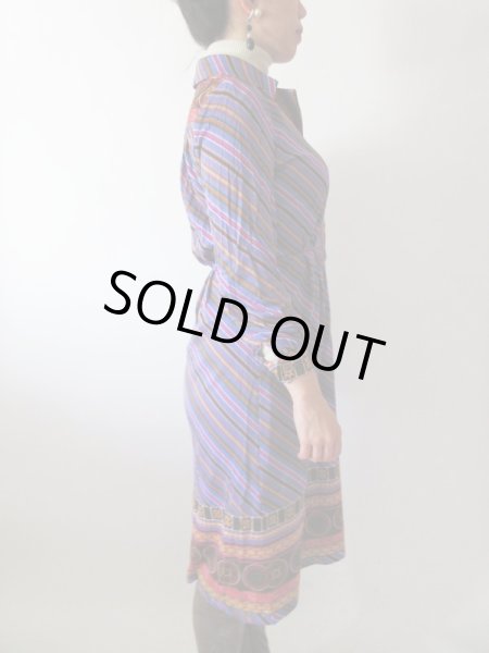 画像4: 【大胆な色使い*】カラフル配色ワンピ (4)