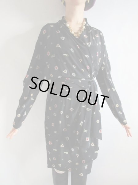 画像3: 【リッチなシルク*】Italy製ラップデザインワンピース (3)