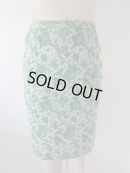 画像9: 【一目惚れ買い付け*】レトログリーンのペイズリー柄セットアップ (9)