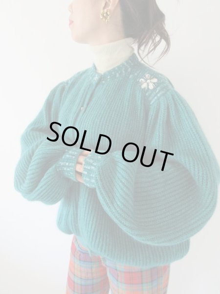 画像3: 【心躍る好発色*】たっぷりお袖のイタリー製カーディガン (3)