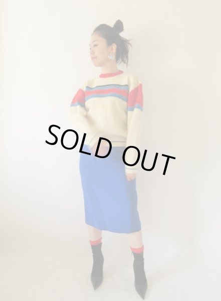 画像2: 【鮮度バツグン*】トリコロールボーダーニット (2)