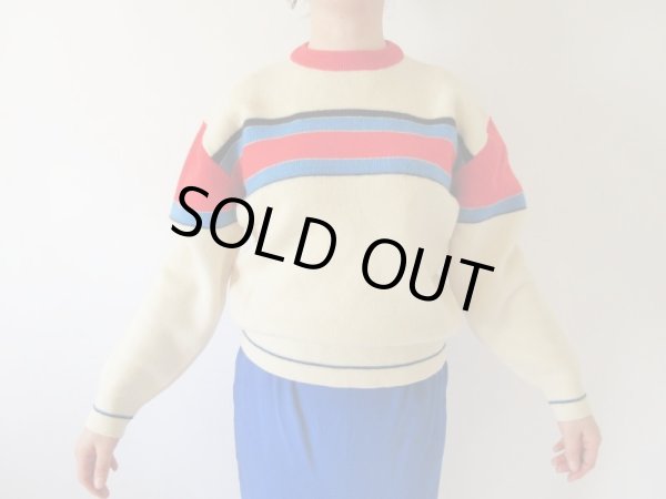 画像4: 【鮮度バツグン*】トリコロールボーダーニット (4)