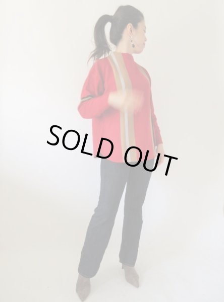 画像2: 【コケティッシュな魅力を*】レトロストライプニット (2)