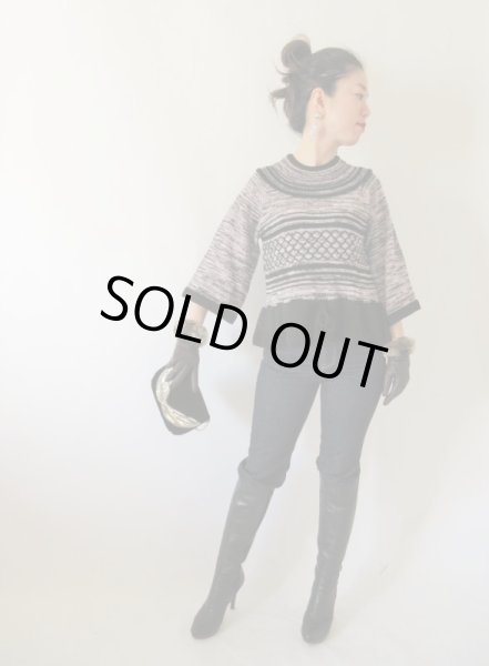 画像2: 【さりげなくレディーに*】ウエストリボンのニット (2)