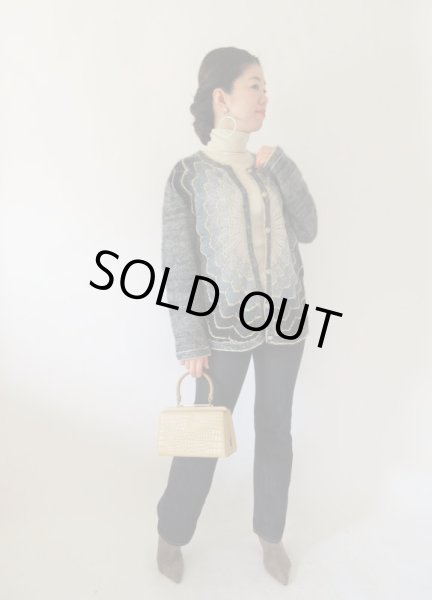 画像2: 【大人可愛く羽織りたい*】グラデーションデザインニット (2)