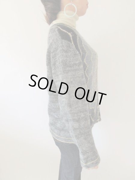 画像4: 【大人可愛く羽織りたい*】グラデーションデザインニット (4)