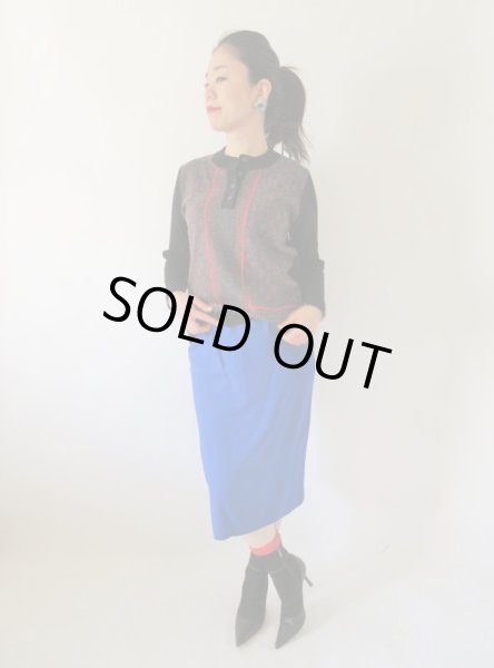 画像2: 【なつかしく可愛らしく*】切り替えデザインニット (2)