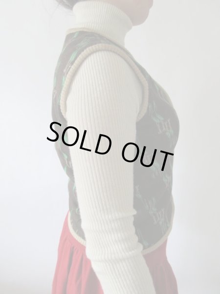 画像4: 【柄は楽しく*】Dead stock*鳥さん柄ベスト (4)