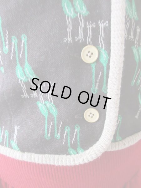 画像7: 【柄は楽しく*】Dead stock*鳥さん柄ベスト (7)