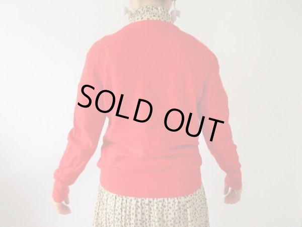 画像5: 【優しいカシミア素材*】トマトレッドのカーディガン (5)