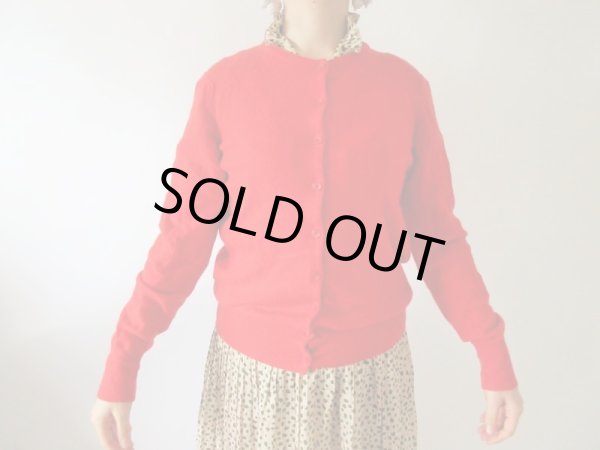 画像3: 【優しいカシミア素材*】トマトレッドのカーディガン (3)