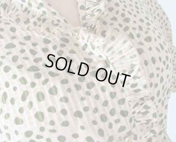 画像8: 【実は格子柄のベース生地*】大人っぽパフスリーブのワンピース  (8)