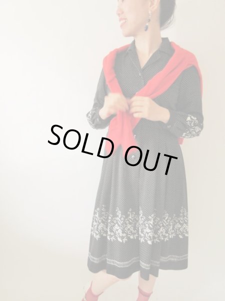 画像2: 【女子の好きがつまってる*】１点モノ*モノトーンワンピース  (2)