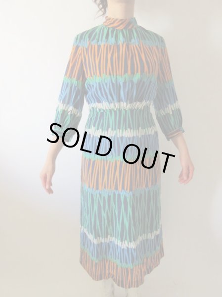 画像3: 【大胆な色使い*】カラフル配色ワンピース (3)