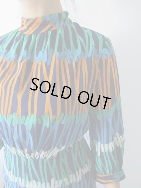 画像6: 【大胆な色使い*】カラフル配色ワンピース (6)