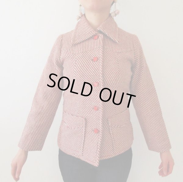 画像3: 【赤のバランスが好き*】レトロデザインジャケット (3)