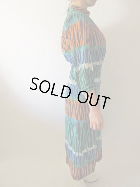 画像4: 【大胆な色使い*】カラフル配色ワンピース (4)