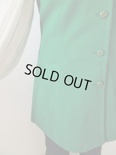 画像7: 【目に飛び込んでくるインパクト*】鮮やかグリーンのロングベスト (7)