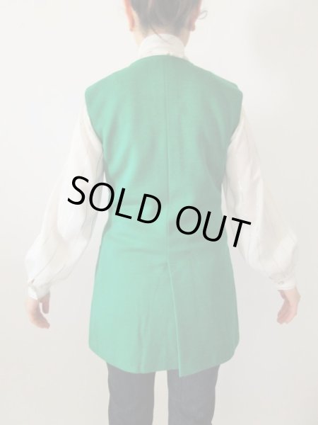 画像5: 【目に飛び込んでくるインパクト*】鮮やかグリーンのロングベスト (5)