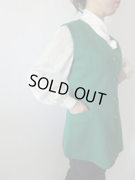 画像9: 【目に飛び込んでくるインパクト*】鮮やかグリーンのロングベスト (9)