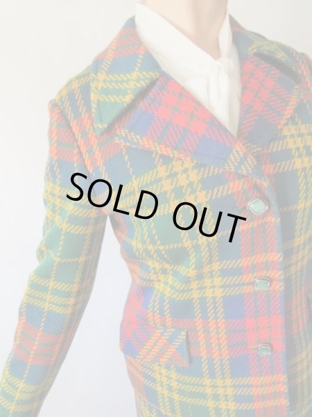 画像8: 【原色の鮮やかさに脱帽*】Dead stock*カラフルチェックのセットアップ (8)
