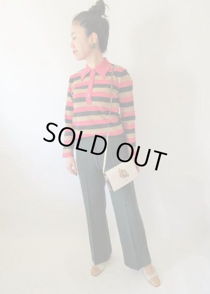 画像2: 【さりげなく可愛く*】チャーミング配色のボーダーニット (2)