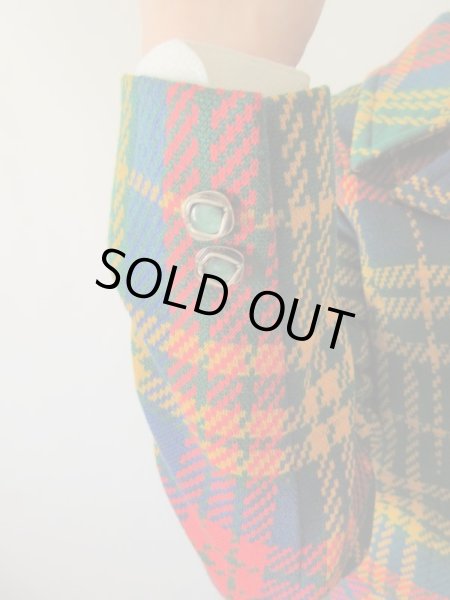 画像7: 【原色の鮮やかさに脱帽*】Dead stock*カラフルチェックのセットアップ (7)