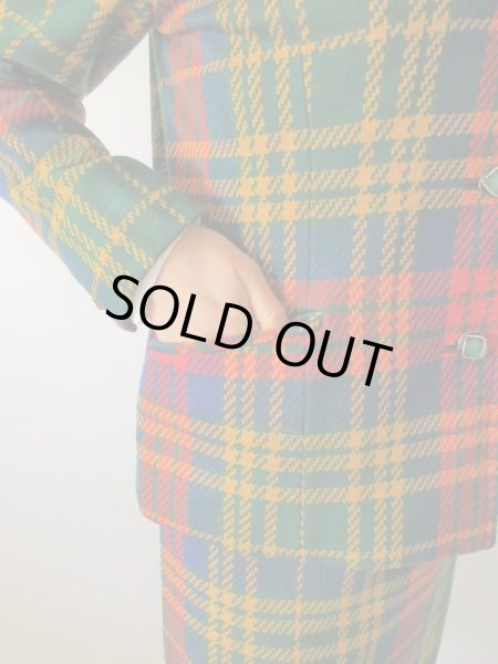 画像9: 【原色の鮮やかさに脱帽*】Dead stock*カラフルチェックのセットアップ (9)